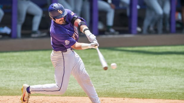 LSU Tigers catcher Hayden Travinski